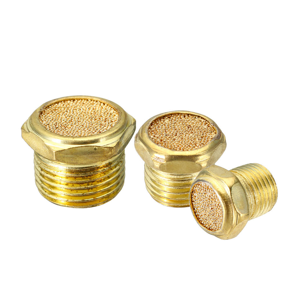pneumatische magneetventiel koperen uitlaat 1/8 1/4 3/8 inch platte kop uitlaat uitlaatventiel