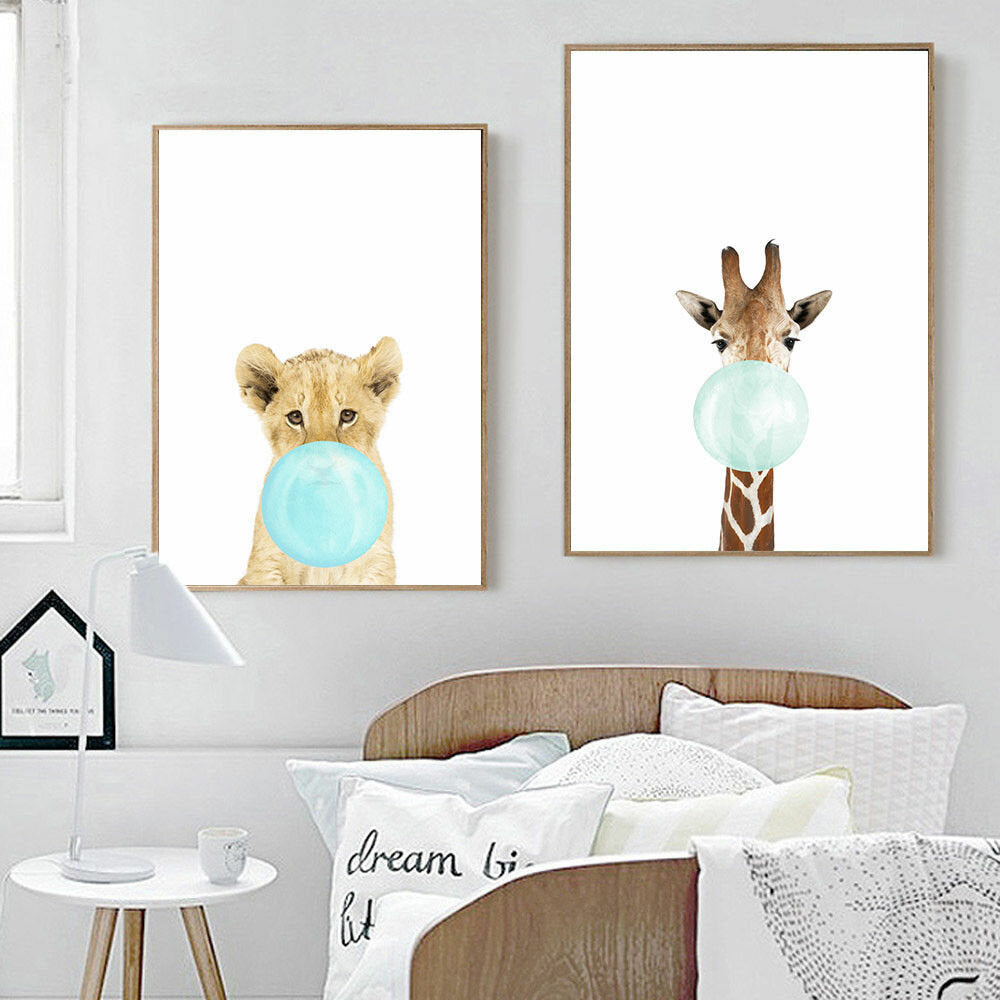 dier canvas grappige poster herten koala olifant baby art print kid slaapkamer decor
