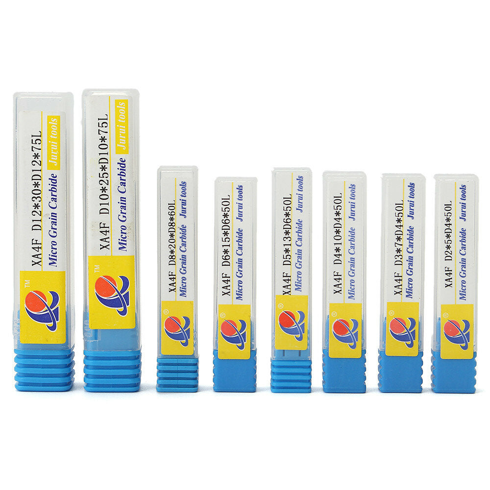 8st 2-12mm 4 fluiten carbide frees set wolfraamstaal frees cnc tool