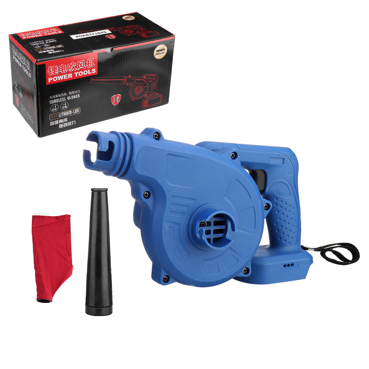 2-in-1 elektrische luchtblazer kit cleaner draadloze ventilator stof blazen computer stofafscheider aangepast aan makiita batterij