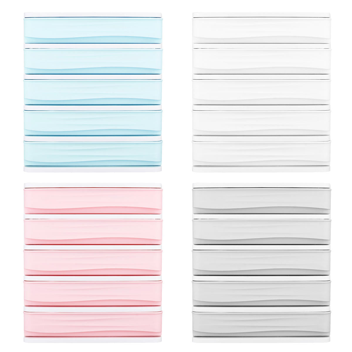 2/3/4/5 tier layer plastic desktop organizer manden lade sieraden make-up case ruimtebesparend eenvoudige tafel opbergdoos