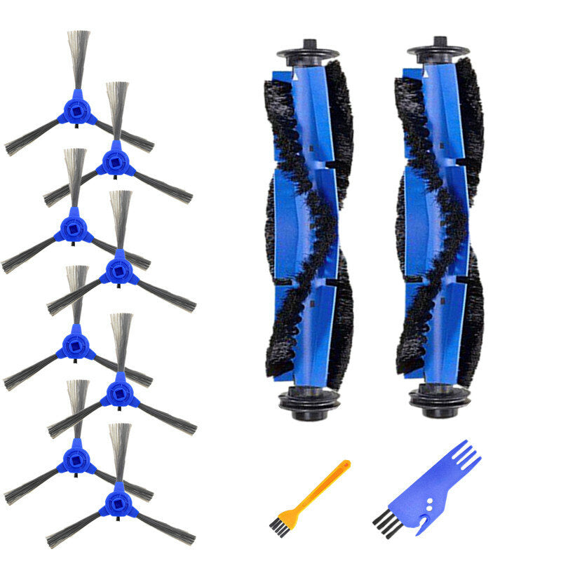 12st vervangende borstelonderdelen voor eufy robovac 11s robovac 30c robovac 30 robovac 15c stofzuiger zijborstels * 2 hepa-filters * 8 hoofdborstel * 1 reinigingsgereedschap * 1