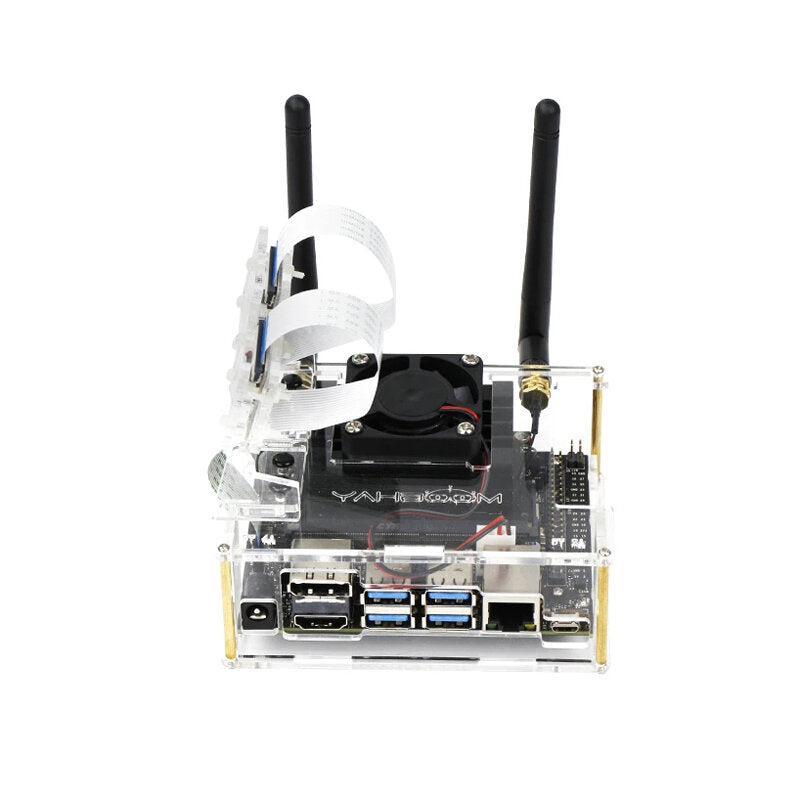 yahboom jetson nano development board acryl nvidia beschermhoes met koelventilator compatibel b01