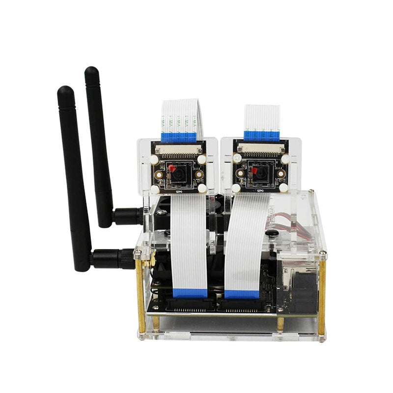 yahboom jetson nano development board acryl nvidia beschermhoes met koelventilator compatibel b01