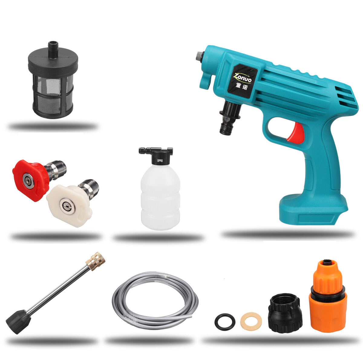 88vf draadloze hogedrukreiniger auto wassen spuitpistolen waterreiniger w/1/2 batterij voor makita