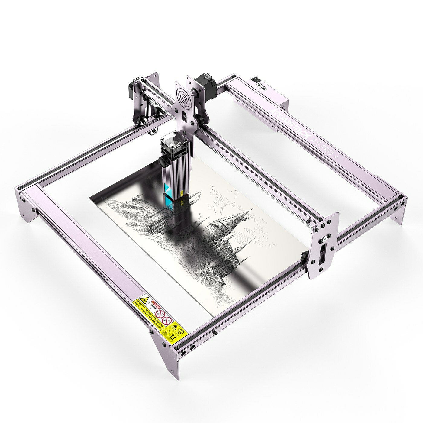 new atomstack a5 pro+ upgraded laser engraving machine wood cutting design desktop dhz laser engraver new eye protection design ultra-fine laser focal area