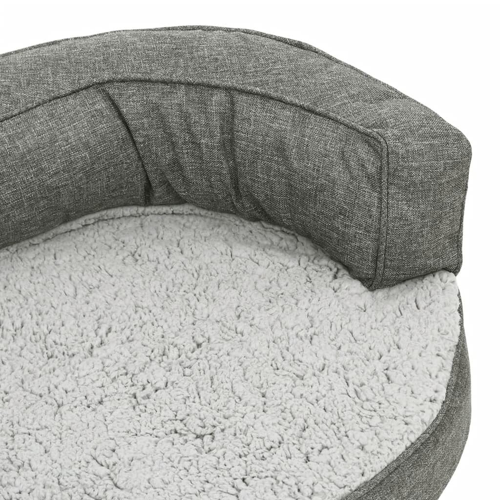 hondenmand ergonomisch linnen look 60x42 cm fleece grijs
