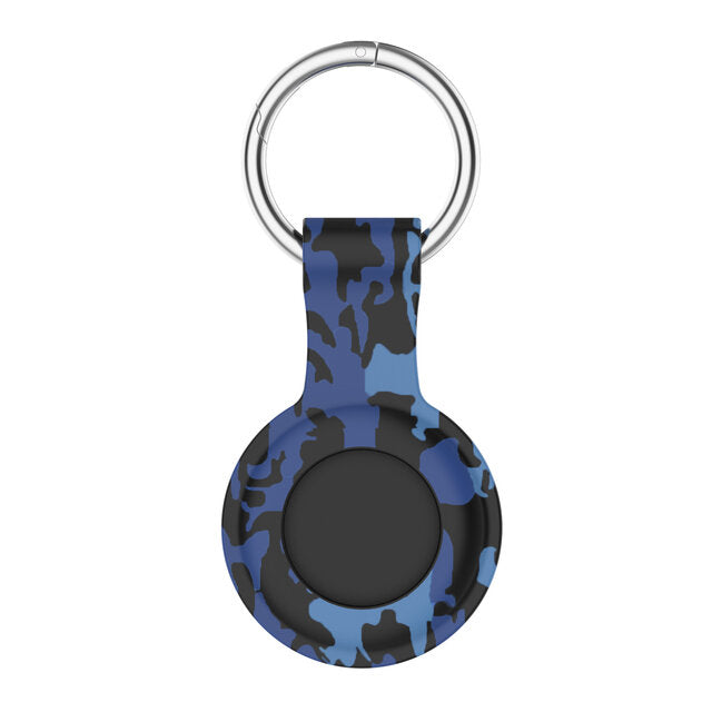 voor apple airtags beschermhoes mouw schokbestendig anti-kras anti-val beschermhoes shell met sleutelhanger