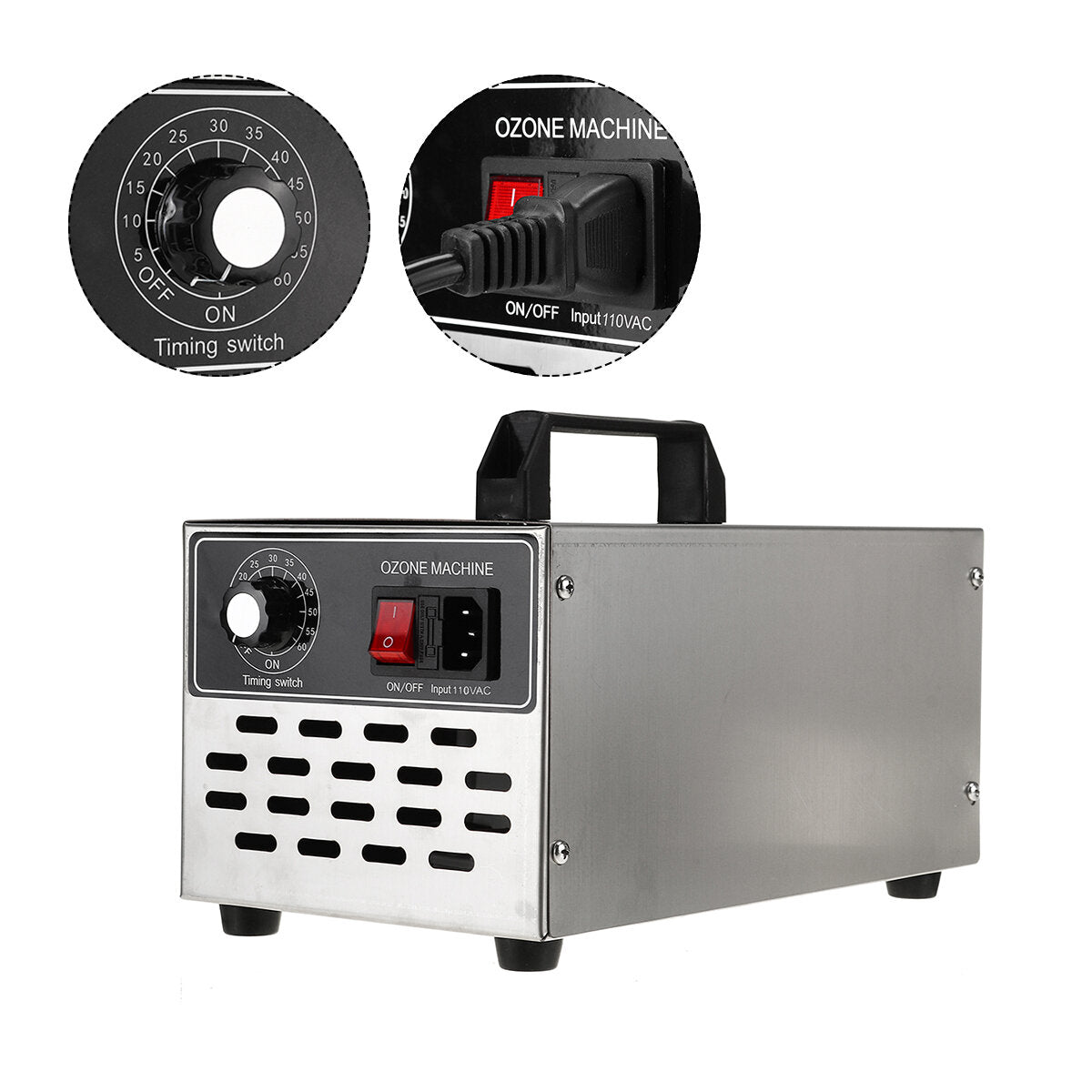110v 3.5 / 30 / 40g / h ozon generator machine industriële luchtreiniger ozonator desinfectie