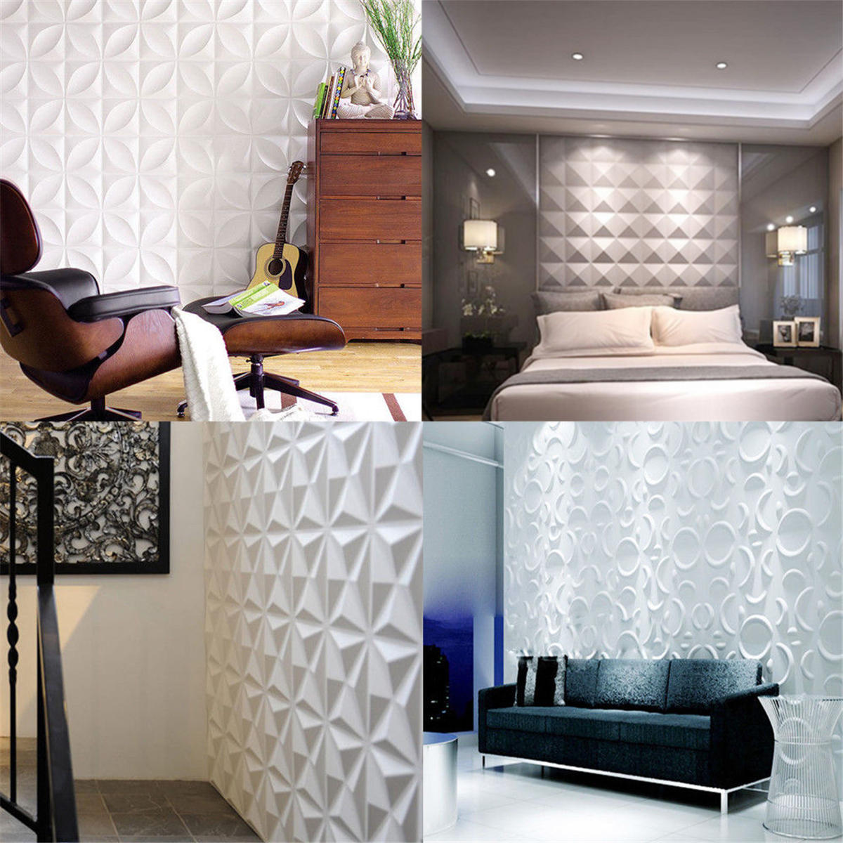 12 stks/set 3d wandpaneel decoratie plafond tegels behang achtergrond decor