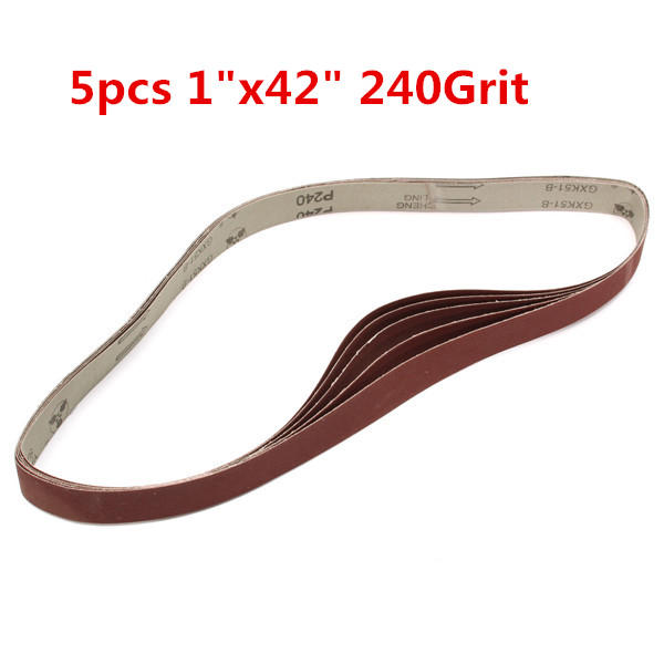 5 stuks 106x2.5cm 240 grit aluminiumoxide schuurbanden zelfslijpende oxide schuurstrips