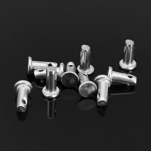 10 stuks gb882 m3x10/m4x10 lokaliseerpen 304 rvs cilindrische pin platte kop met gat
