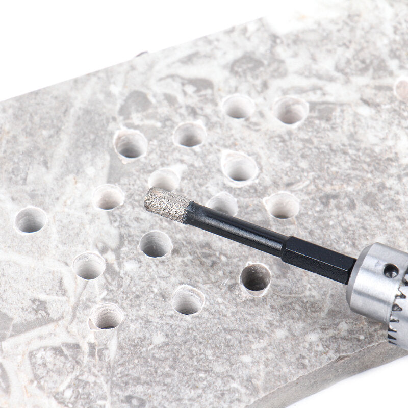 6/8/10/12mm hex handvat vacuümgesoldeerde diamant droge boren gatenzaag voor graniet marmer keramische tegel glas steen