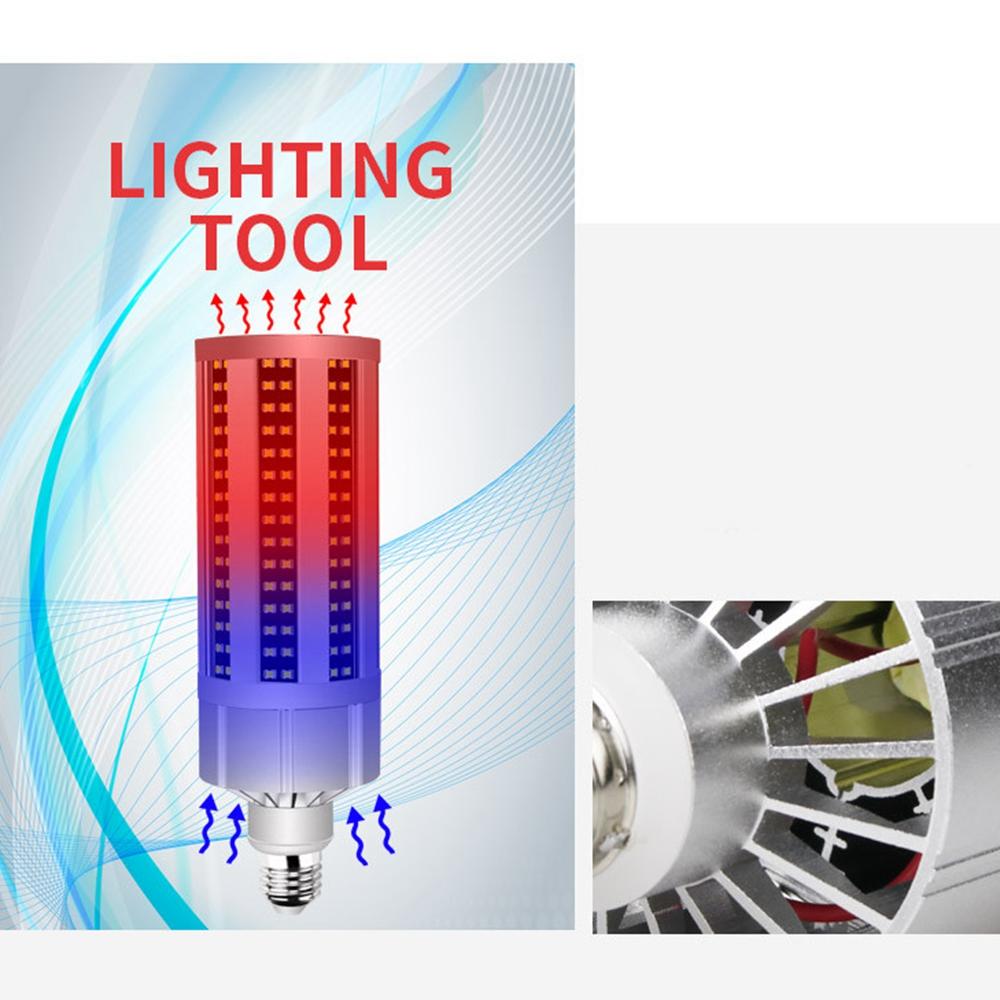 ac100-277v e27 50w fan cooling led corn gloeilamp zonder lamp cover voor indoor home decoration