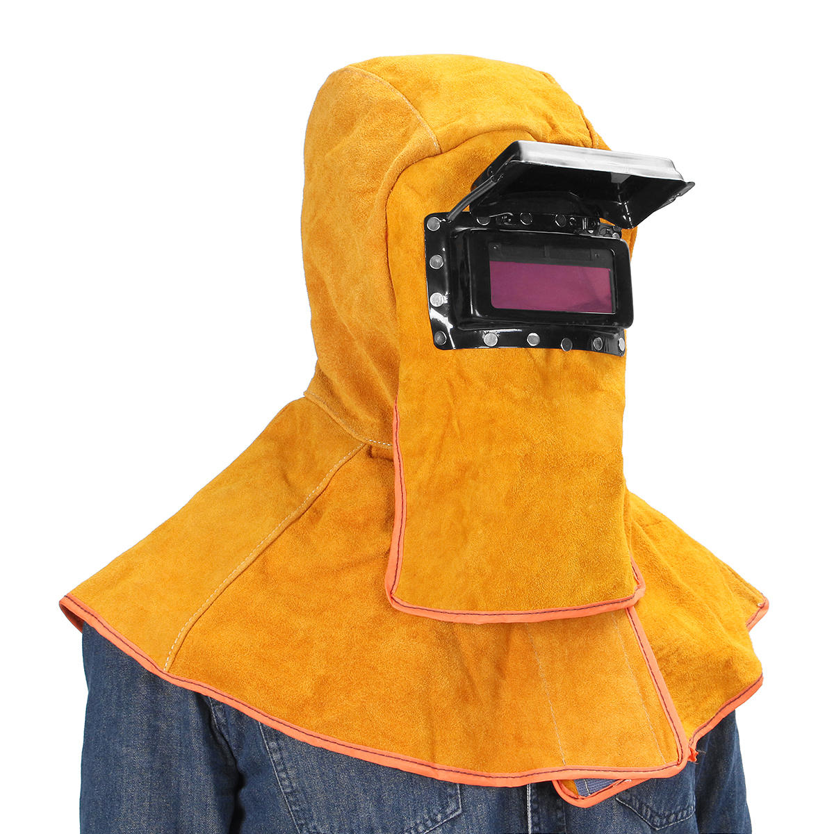 lederen zonne-auto-verduisteringsfilterlens beschermen lasnekmaskerhelm