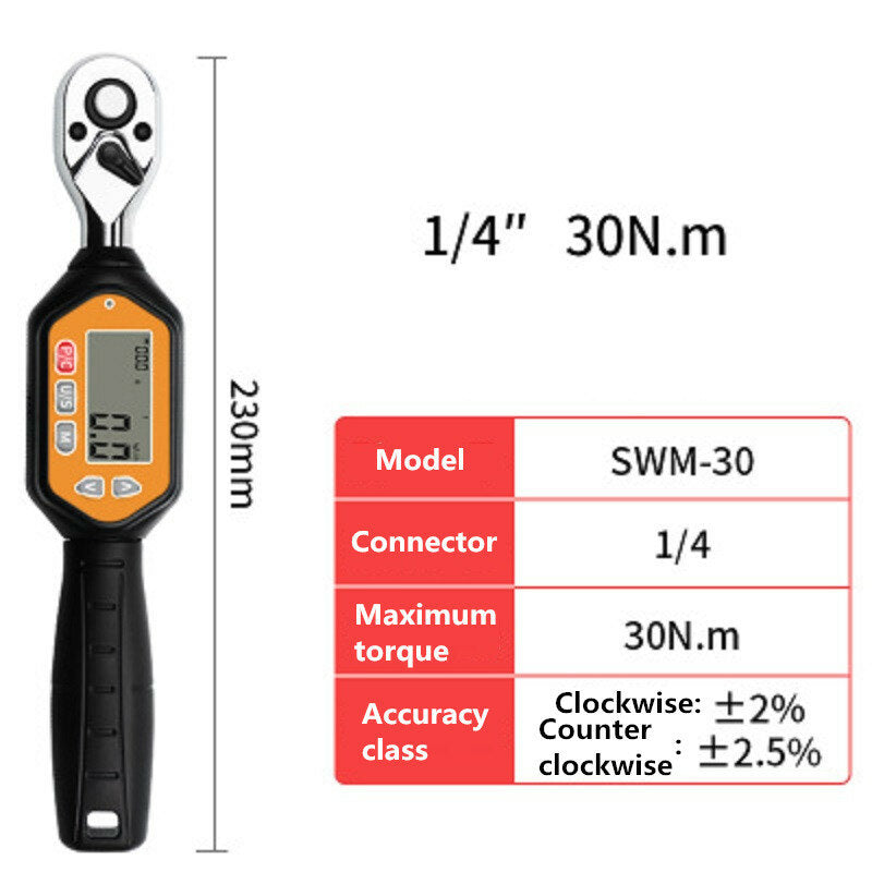 digitale momentsleutel elektrisch display multifunctioneel auto reparatie hoge precisie led indicator gemakkelijk afleesbaar antislip handvat