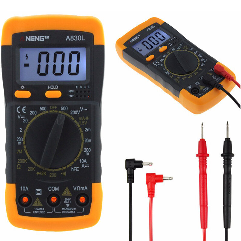 aneng a830l digitale multimeter dc ac-spanning diode freguency transistor tester
