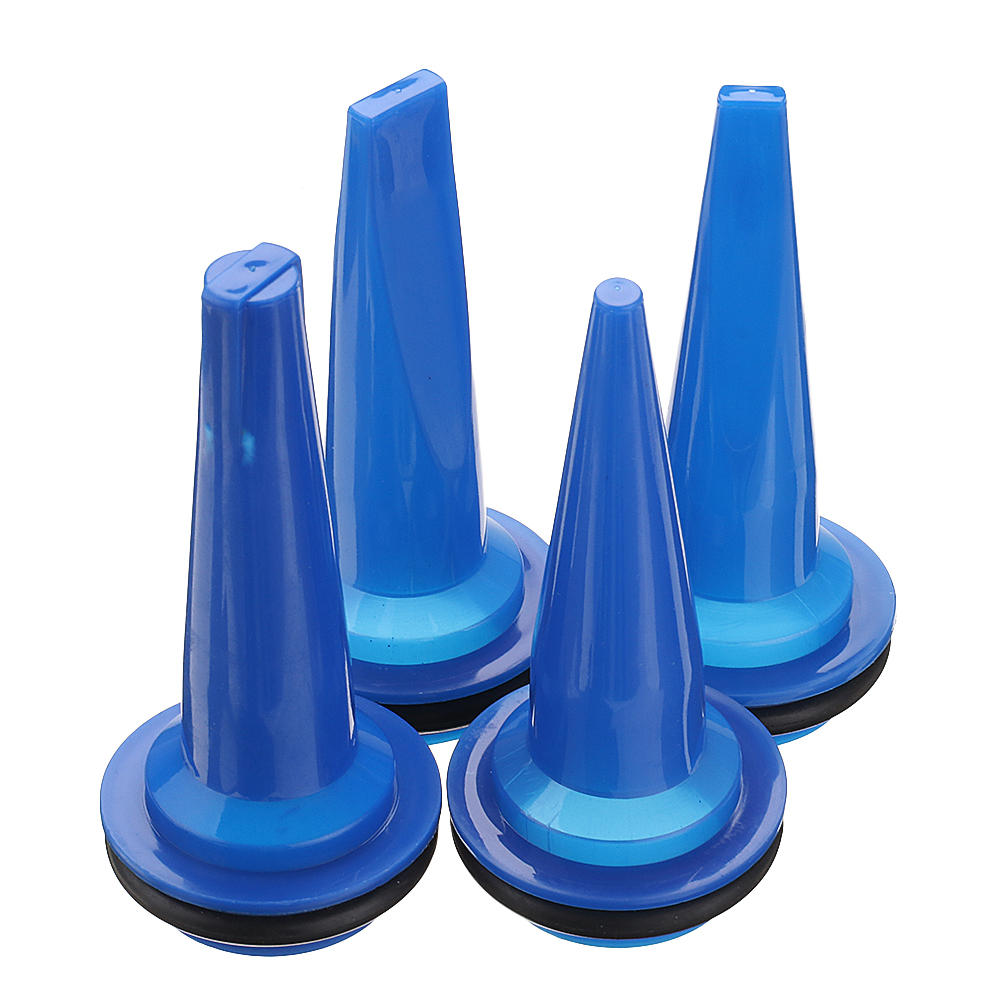 4 stuks lijm nozzle tip platte kop met schort voor pneumatisch lijm soft glas lijm pistool