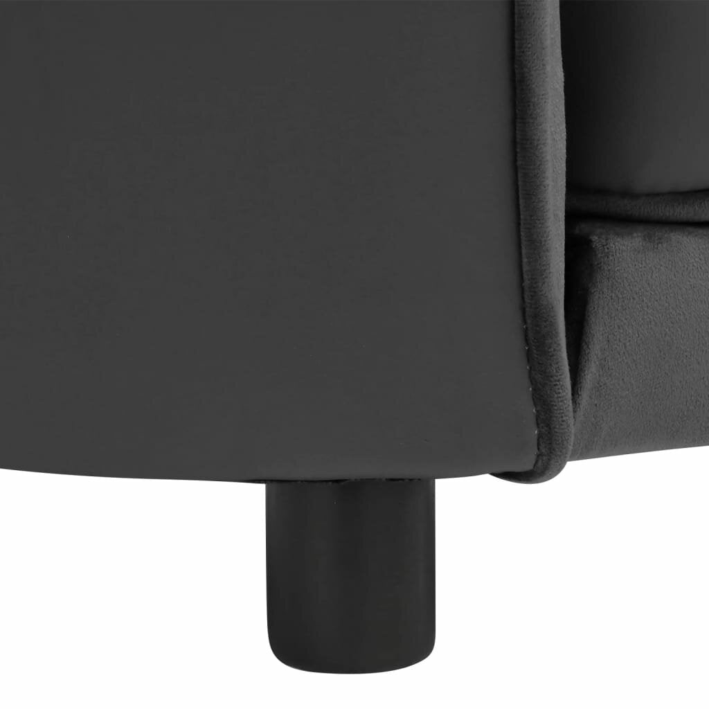 hondensofa donkergrijs 27.2 x19.3 x15.7 pluche en kunstleer