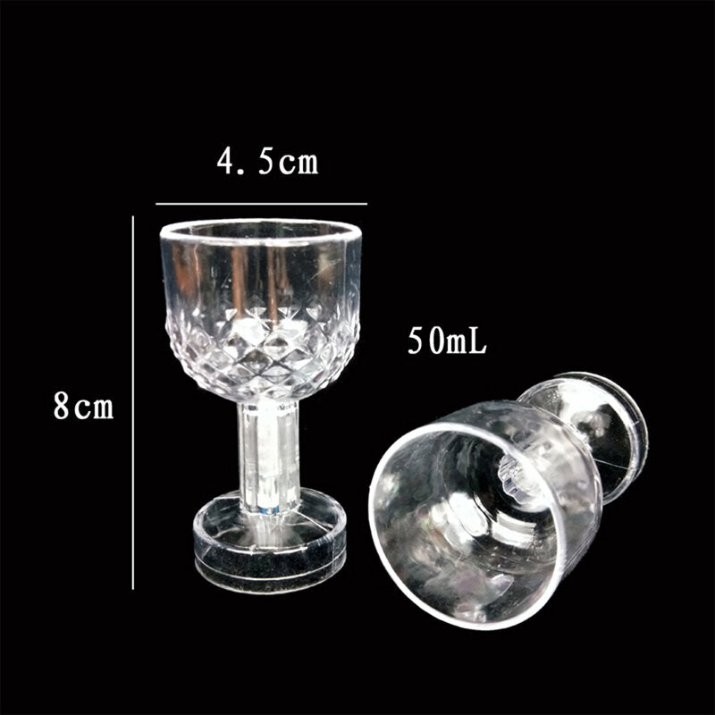 1 stuks led light-up cups 50 ml knipperende glow glazen mokken voor home party bruiloft decor