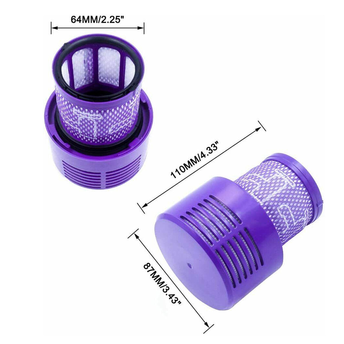 1 stuks achter filter vervangingen voor dysonv10 sv12 stofzuiger onderdelen accessoires [niet-originele]