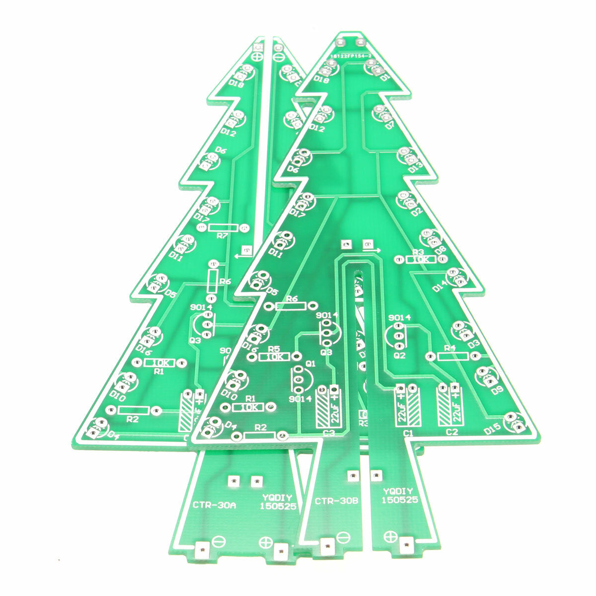 dhz kerstboom led-knipperlicht kit circuit board mold green xmas