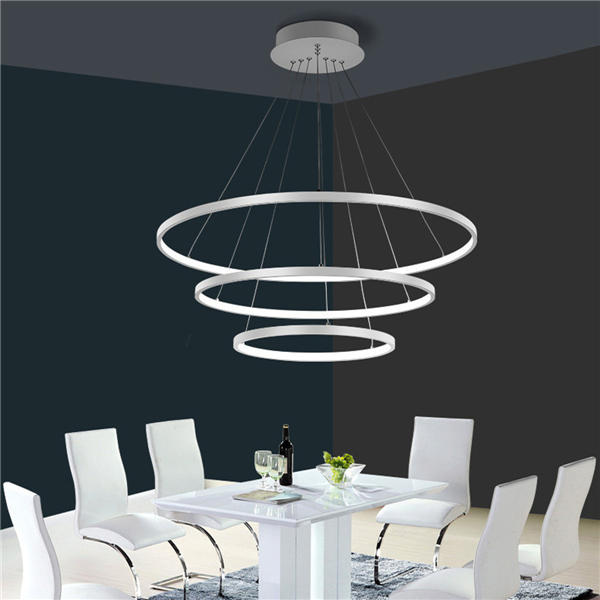 led-plafondhanger dimmen ringlicht houder lamp schaduwarmatuur home woonkamer decor ac220v
