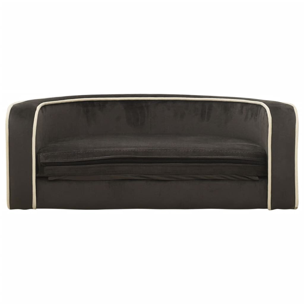 hondensofa opvouwbaar 73x67x26 cm pluche donkergrijs
