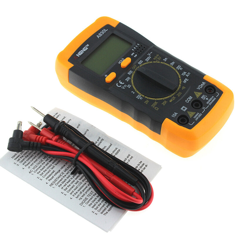aneng a830l digitale multimeter dc ac-spanning diode freguency transistor tester