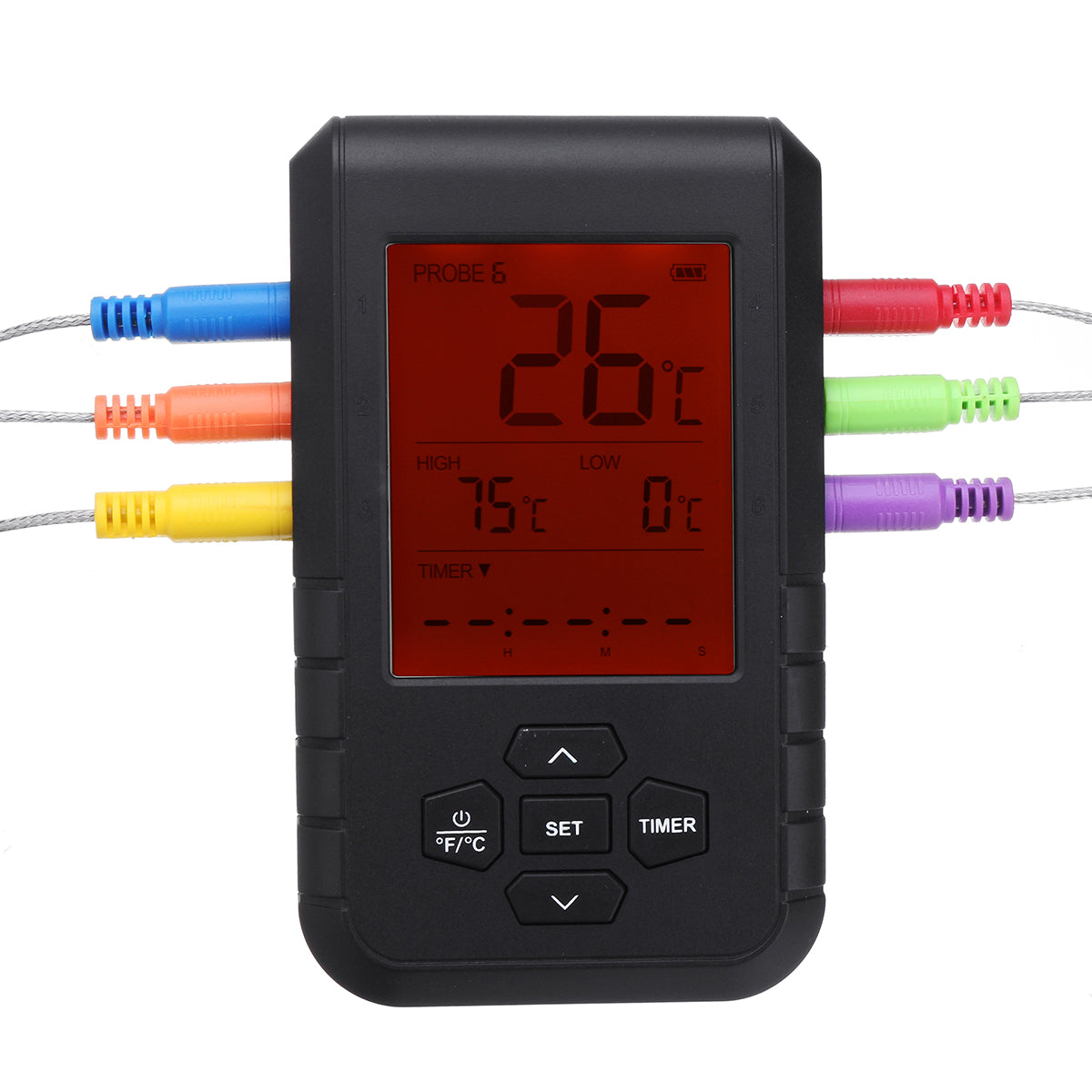 6 stks/4 stks bluetooth barbecue thermometer rvs clip koken gemakkelij