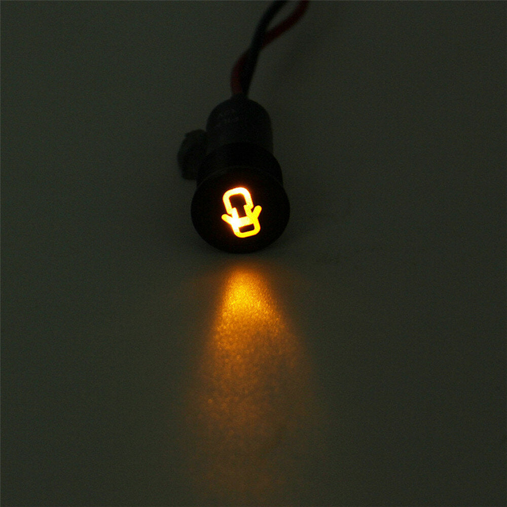 universele 12 v 24 v 36 v 12 mm waterdichte led dash panel waarschuwingslampje metaalen indicator lamp