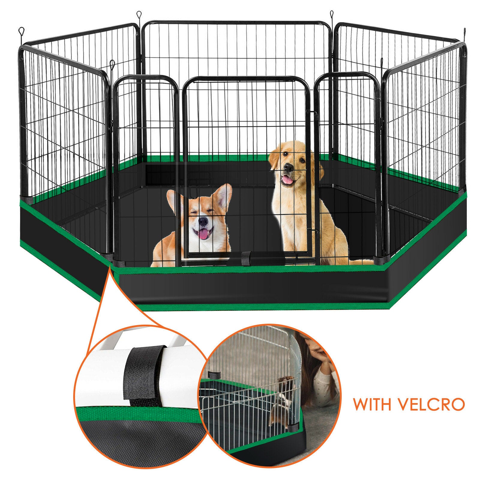 pet box mesh fabric top cover. bieden schaduwrijke gebieden voor huisdieren en beschermen tegen uv/regen. past op alle 24 inch play pen
