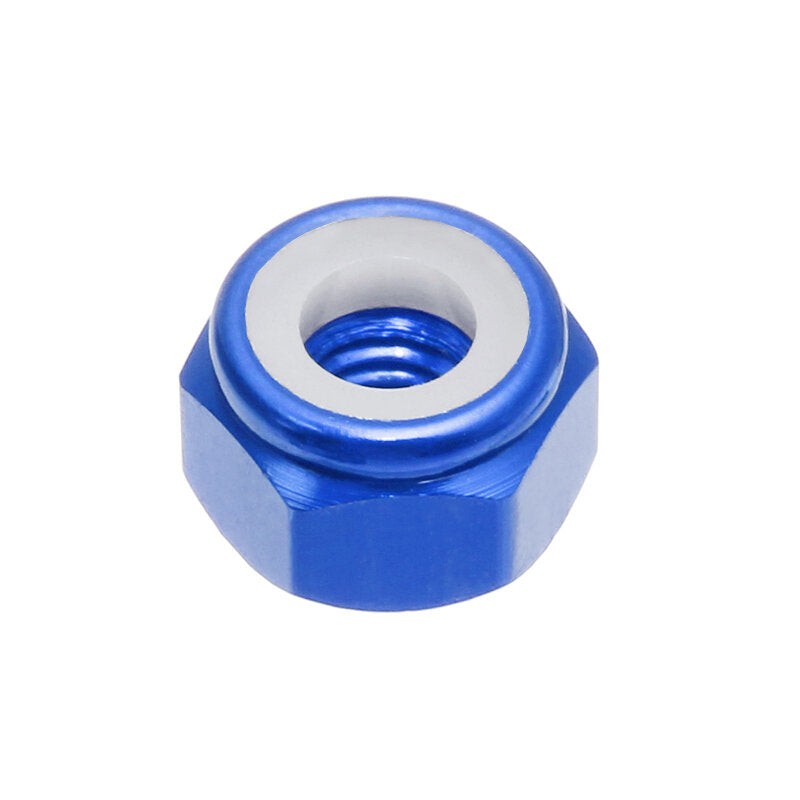 m3an1 10 stuks m3 moer zelfborgend nylon zeskantmoer aluminiumlegering multicolor