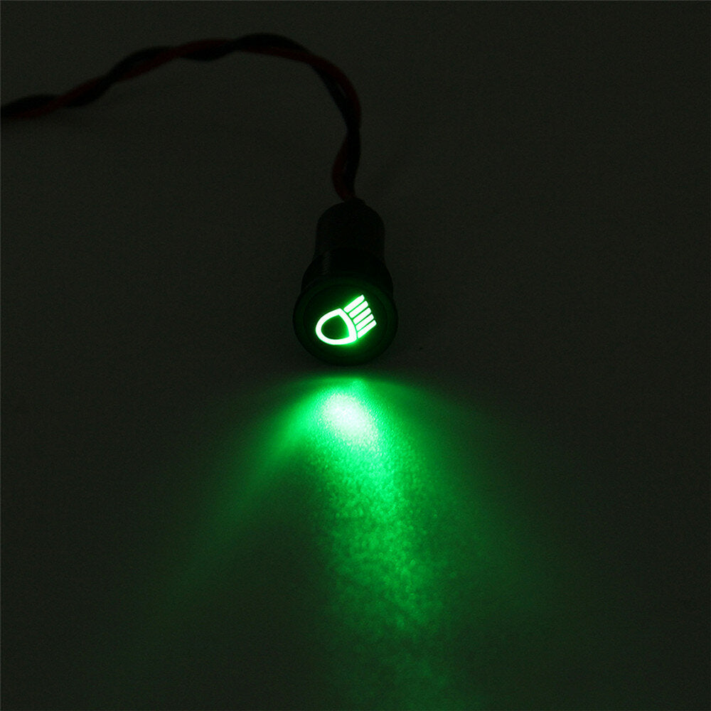 universele 12 v 24 v 36 v 12 mm waterdichte led dash panel waarschuwingslampje metaalen indicator lamp