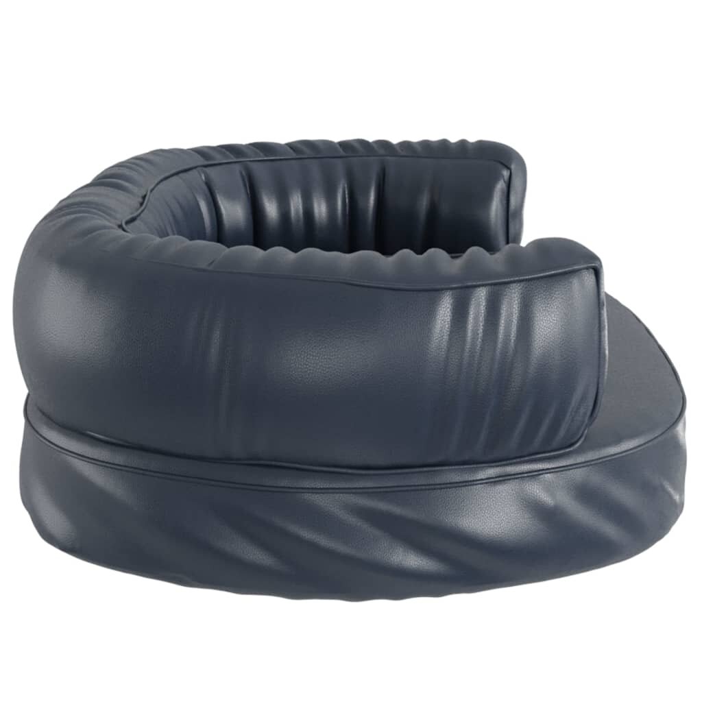 hondenmand ergonomisch schuim 60x42 cm kunstleer donkerblauw
