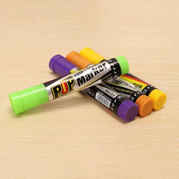 1 stuks genvana 6mm pop marker pen oblique square point herhaalde vulling
