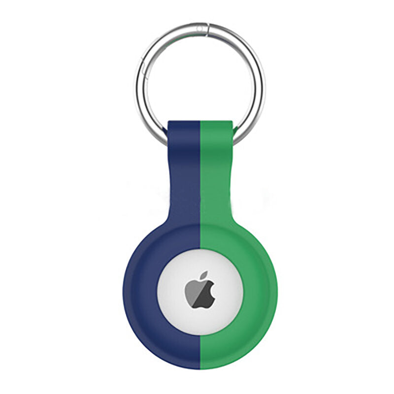 voor apple airtags beschermhoes mouw schokbestendig anti-kras anti-val beschermhoes shell met sleutelhanger