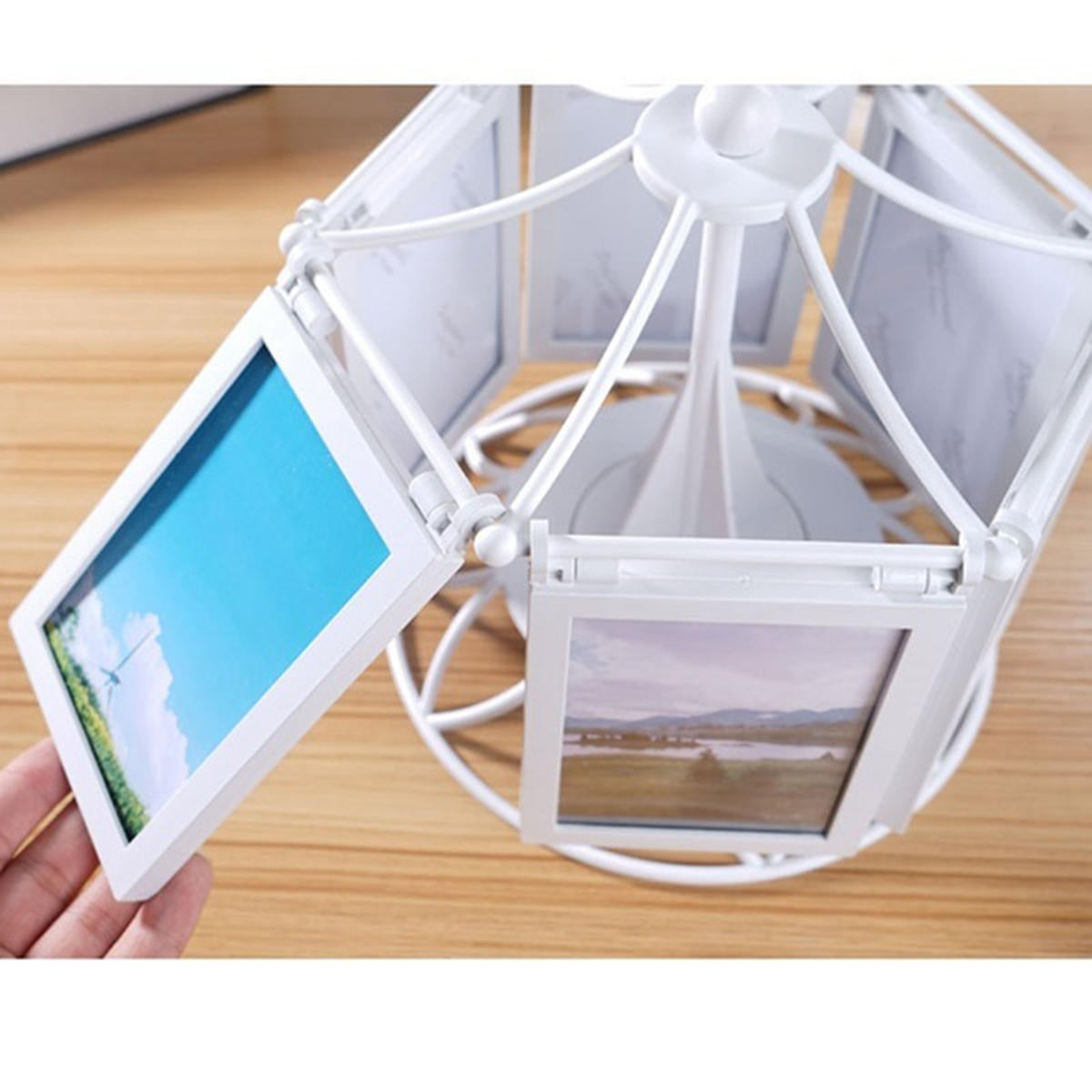 roterende muziekdoos fotolijst fotodisplay voor 12 fotos bruiloftsafstuderen