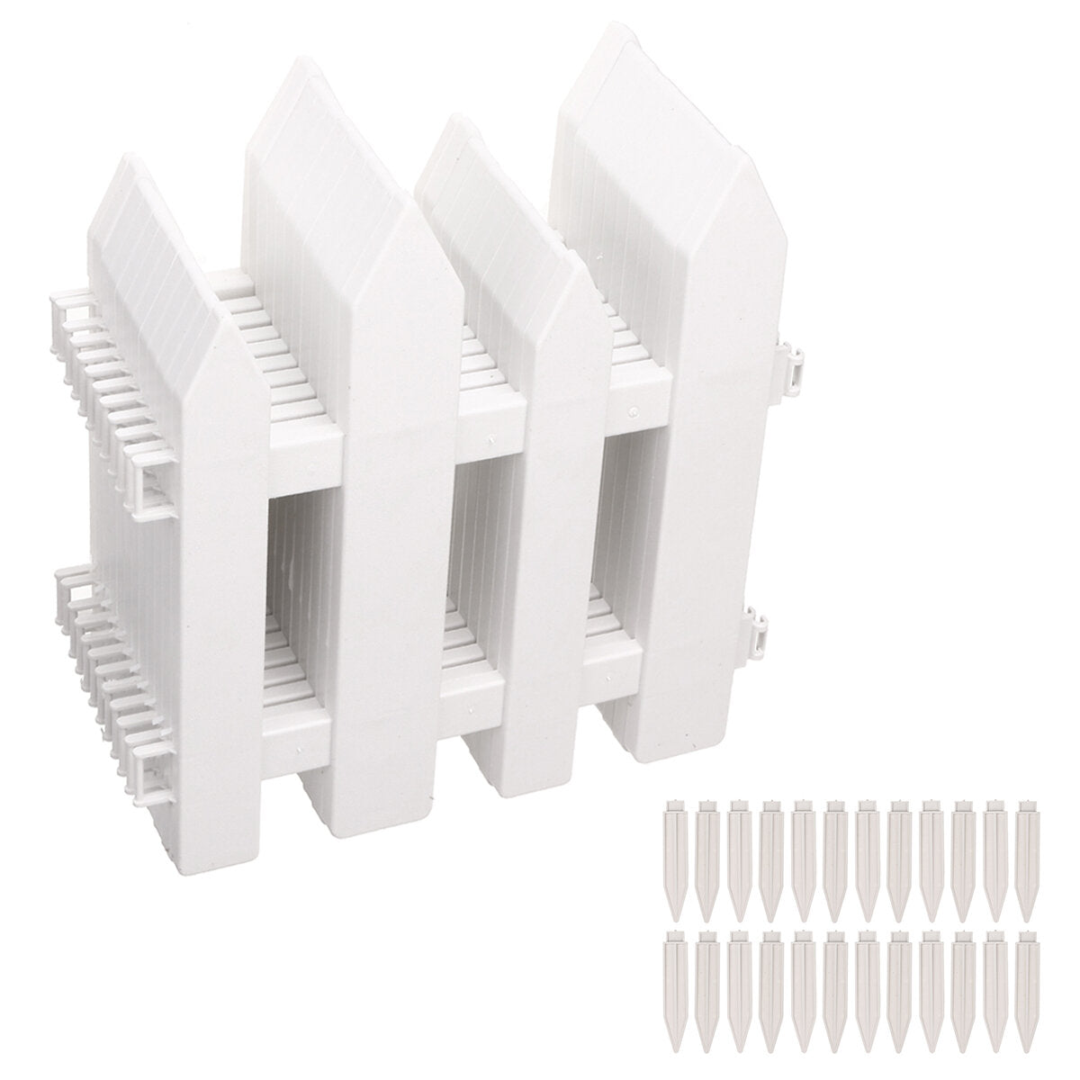 12/24 stuks outdoor pvc plastic wit hek tuin bloempot parterre huisdier hek decoratie hondenkennel kooi: