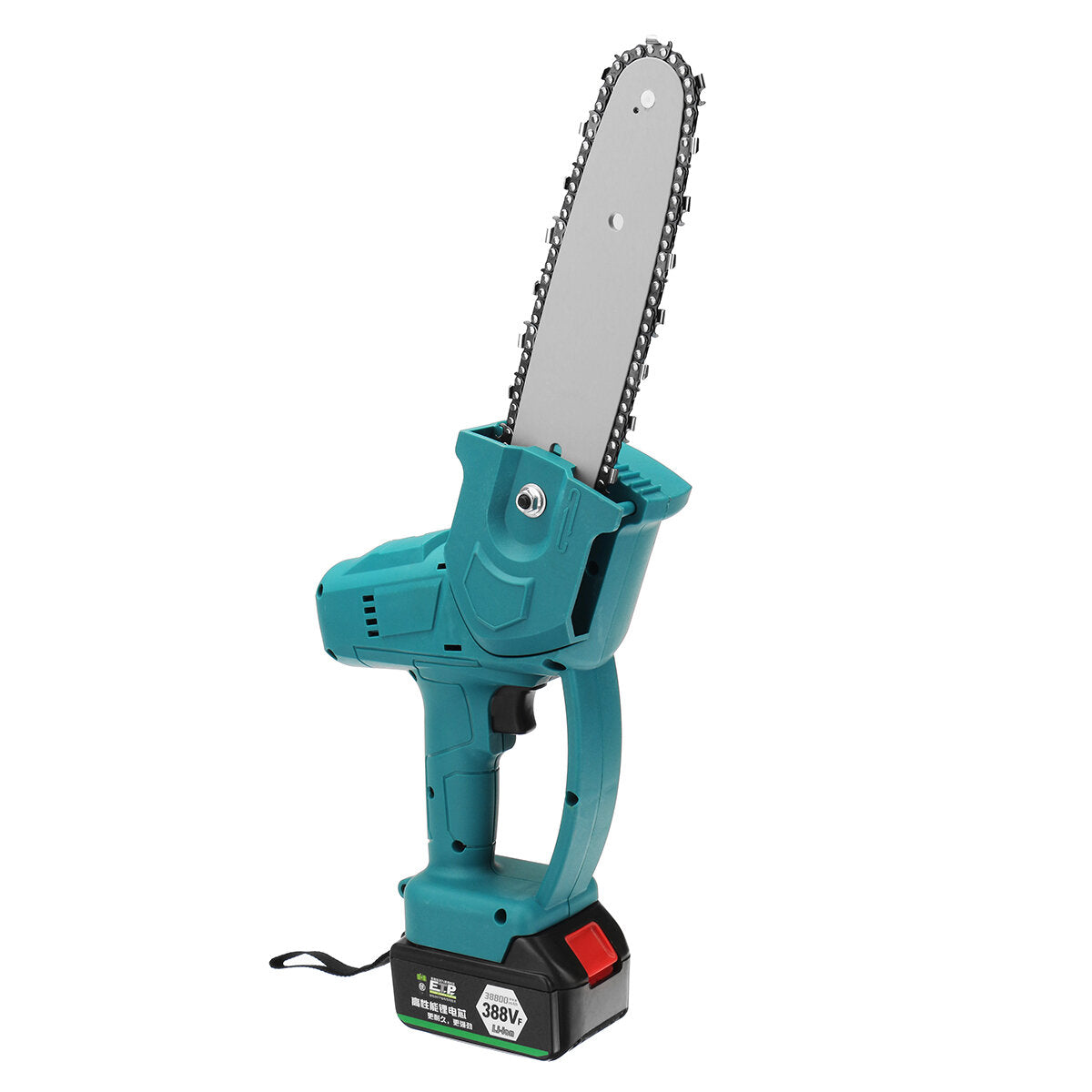 388vf 8 inch oplaadbare kettingzagen mini elektrische zaag houtbewerking snoeischaar ook voor makita batterij eu plug