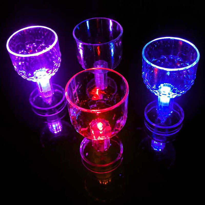 1 stuks led light-up cups 50 ml knipperende glow glazen mokken voor home party bruiloft decor