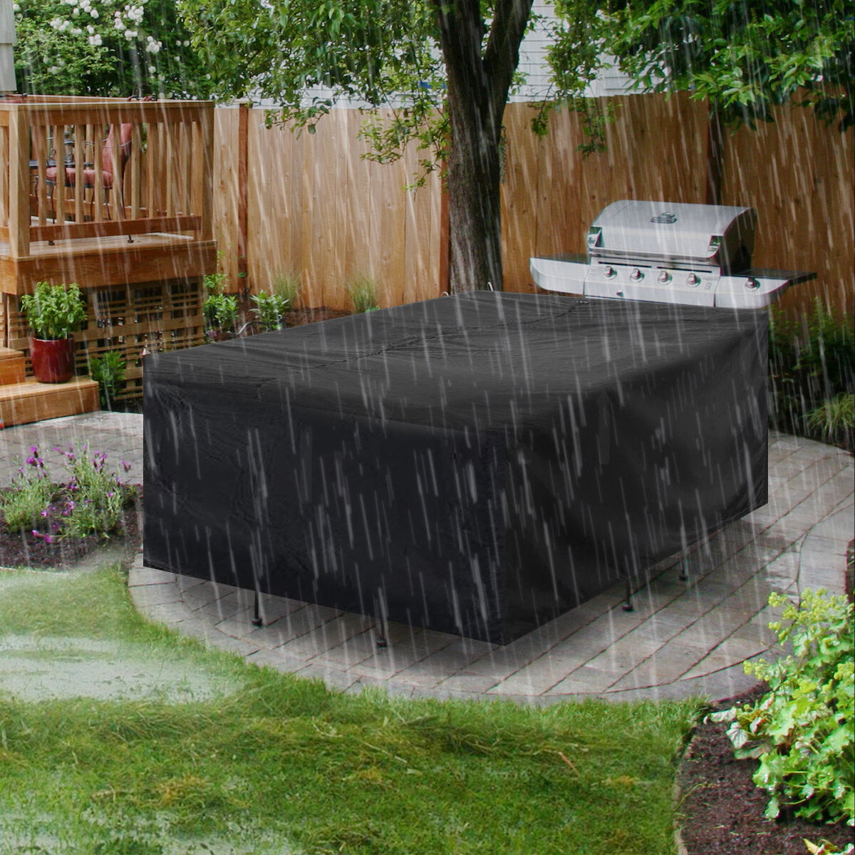 242x162x100cm 420d patio tuin tuinmeubilair set protector cover tafel stoel waterdichte cover