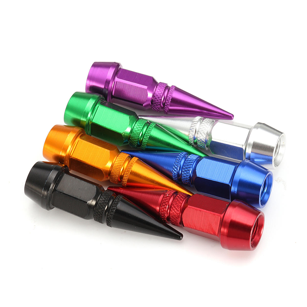 4 stuks band stofdicht wiel stem ventieldopjes aluminium auto auto fiets spike vorm