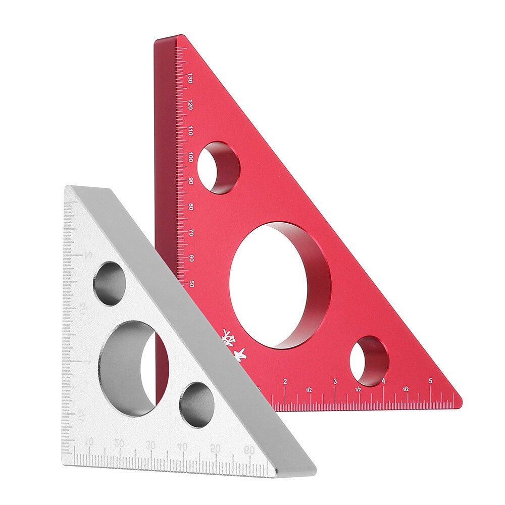 90 graden aluminiumlegering hoogte liniaal metrische inch houtbewerking driehoekige liniaal