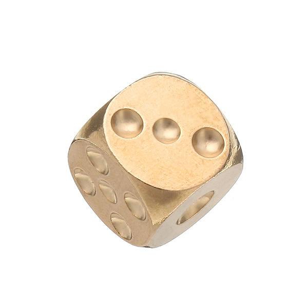 koperen massief koper dobbelstenen gouden kleur mahjong dobbelstenen voor game gife party