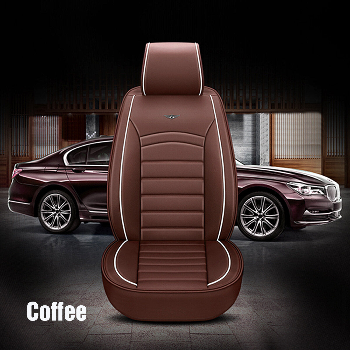 luxe pu-leer volledige surround autostoel cover kussen pet pad mat protector suv