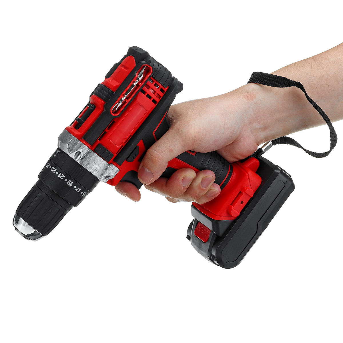48v 50-60hz elektrische boor 18 gear koppel boormachines vooruit/achteruit schakelaar 25-28nm boorgereedschap