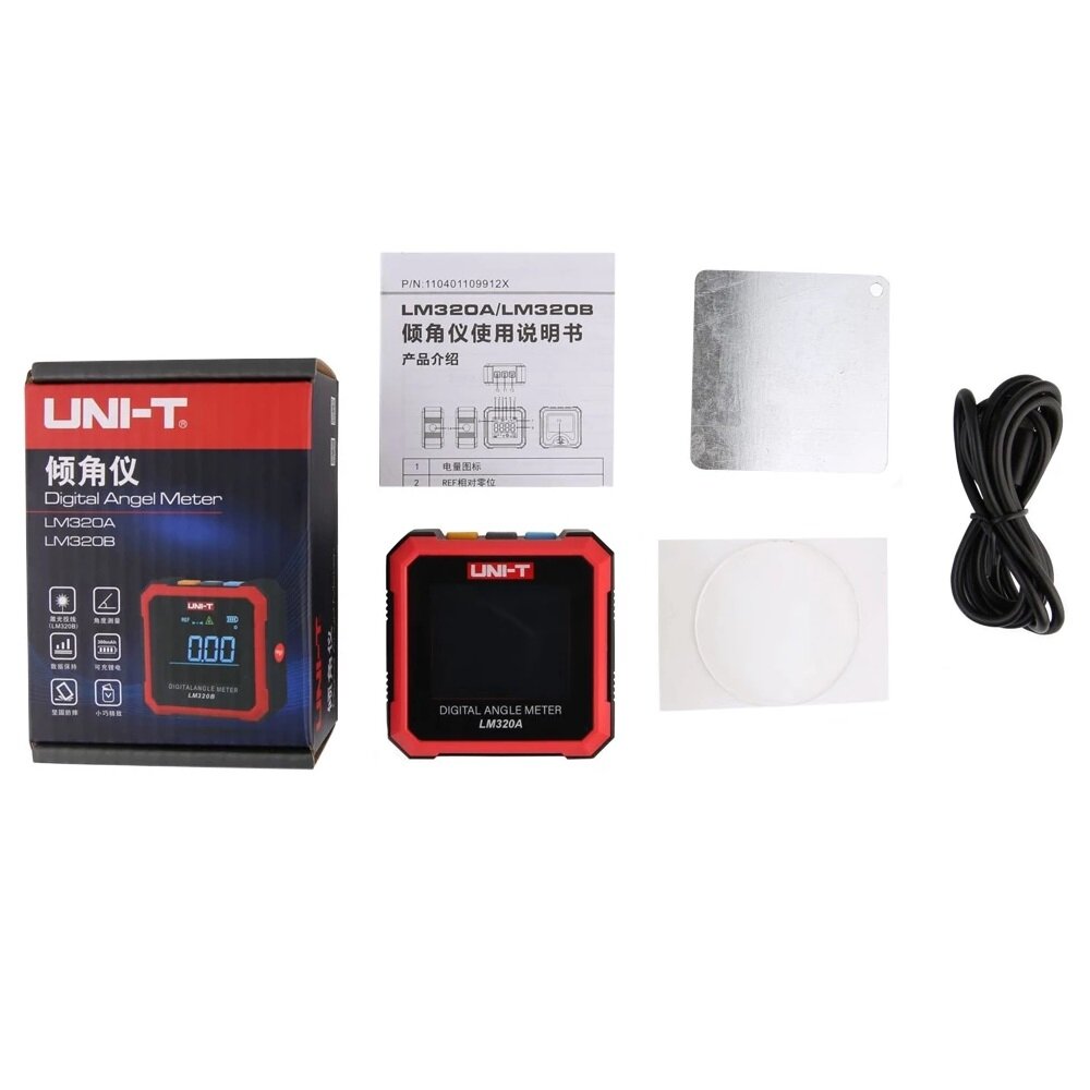 uni-t lm320b dual laser digitale gradenboog 4*90° inclinometer 4-zijdig magnetische bodemhoek gauge level meter meetinstrumenten