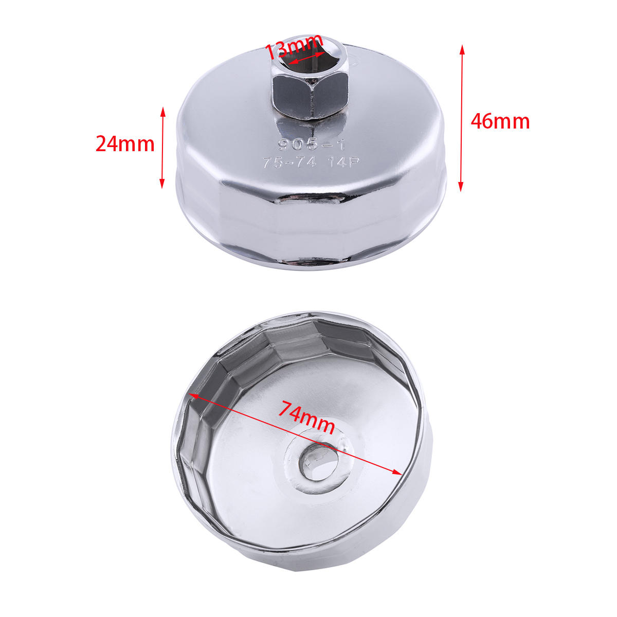 74mm 14 fluiten oliefilter dopsleutel bekerdop verwijderingstool voor audi toyota vw