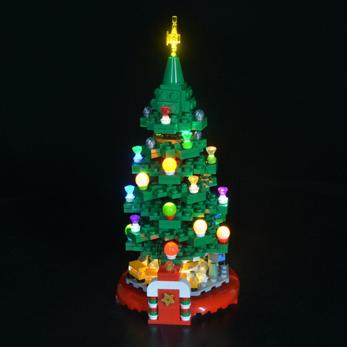 led-lichtverlichtingsset alleen voor lego 40338 blokken met kerstboomverlichting